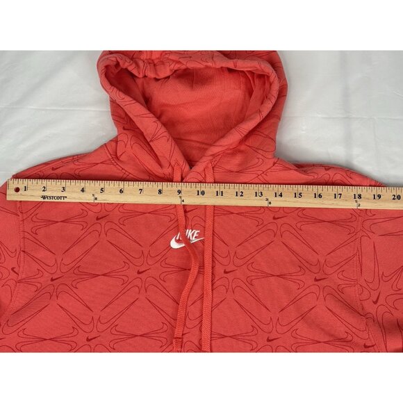 Nike Center Swoosh AOP Hoodie Men’s Medium Rose Pullover Fleece Sweatshirt - Picture 14 of 16